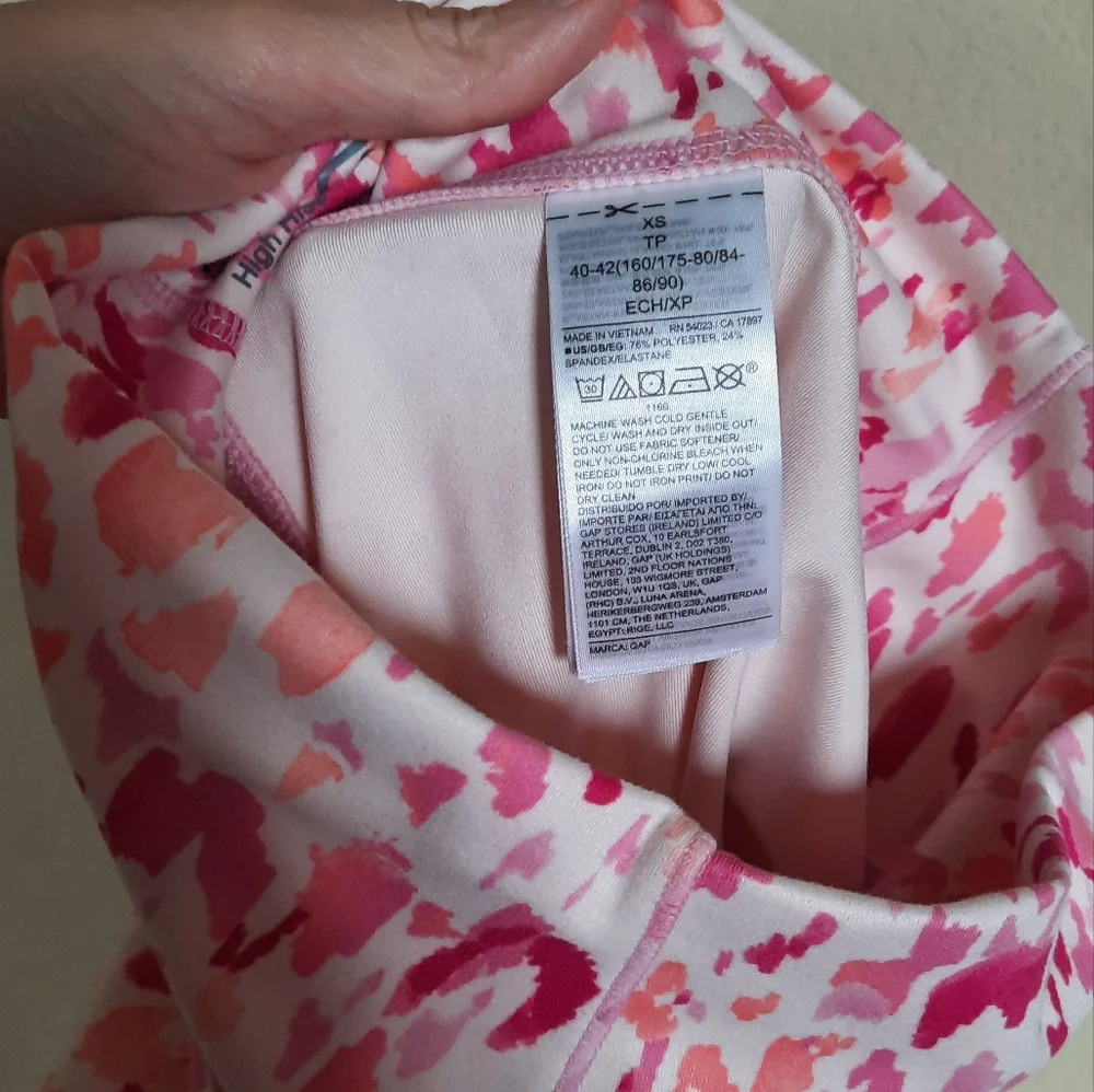 Colorful Pink Gap Fit Leggings For Girls
